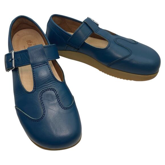 Kalso Earth Faroe Lotus Navy Mary Jane Womens Shoes Size 8 Comfort Leather - Picture 1 of 13